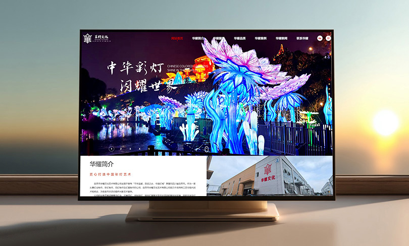 建站成功案例｜自贡市华耀文化艺术有限公司官网定制开发项目